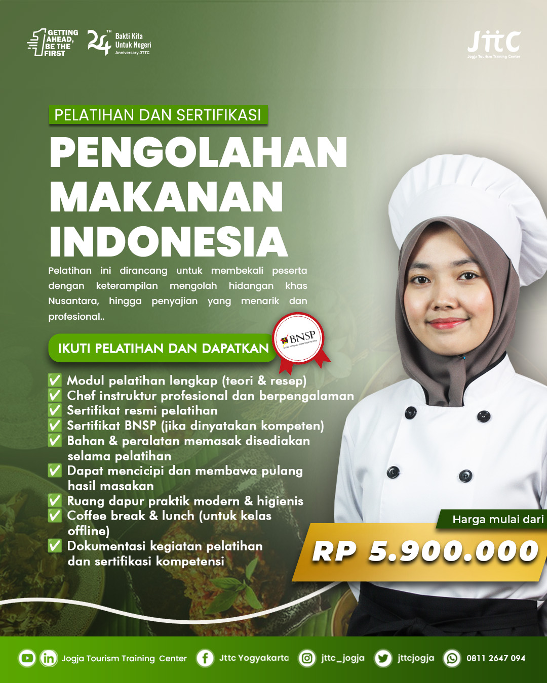 pelatihan pengolahan masakan indonesia jttc